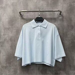 🚩steal Authentic Bottega Veneta Light Blue Button Down Shirt